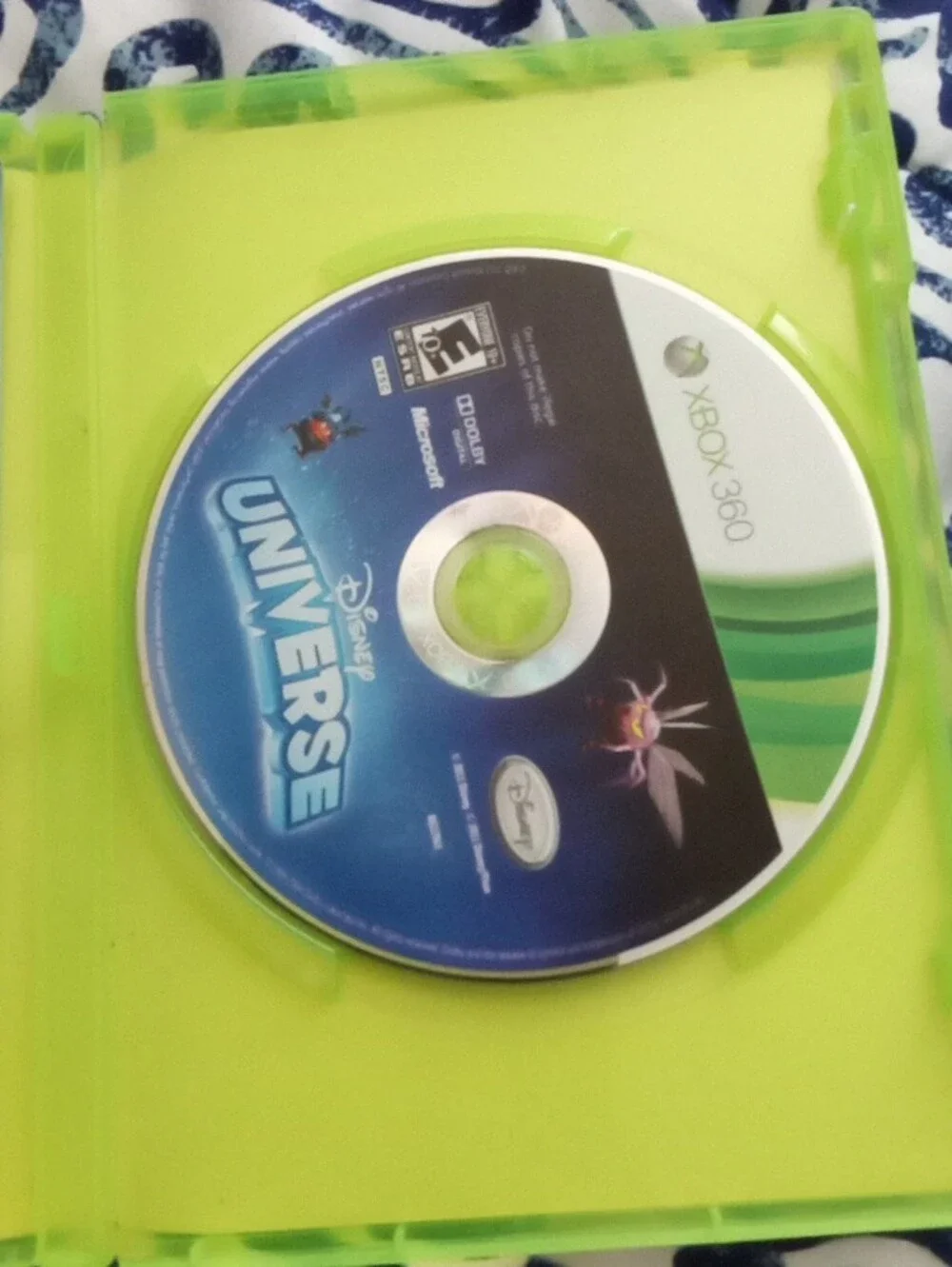 Disney Universe Xbox 360 Game with Bright Lime Green Case